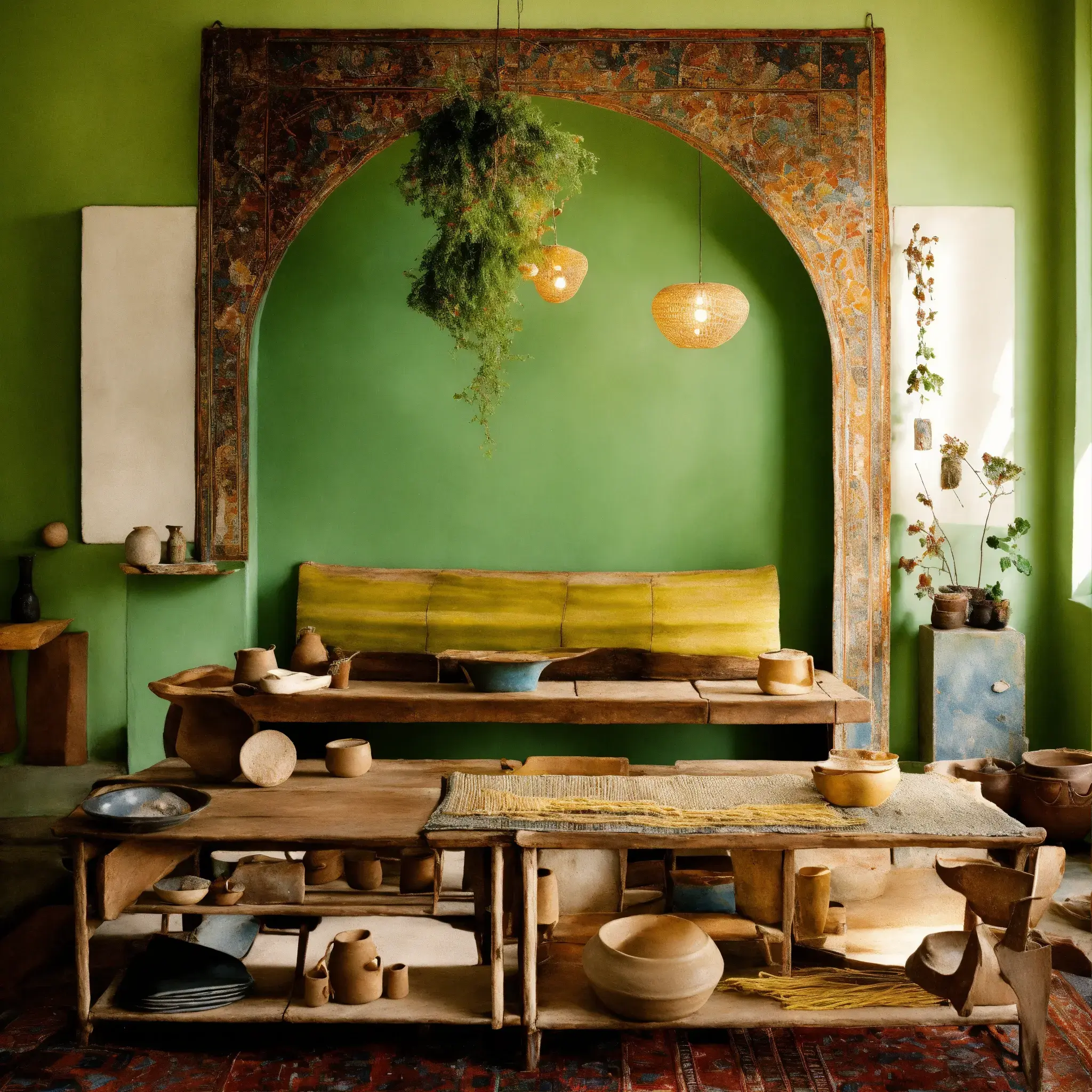 Set of cork coasters with natural patterns